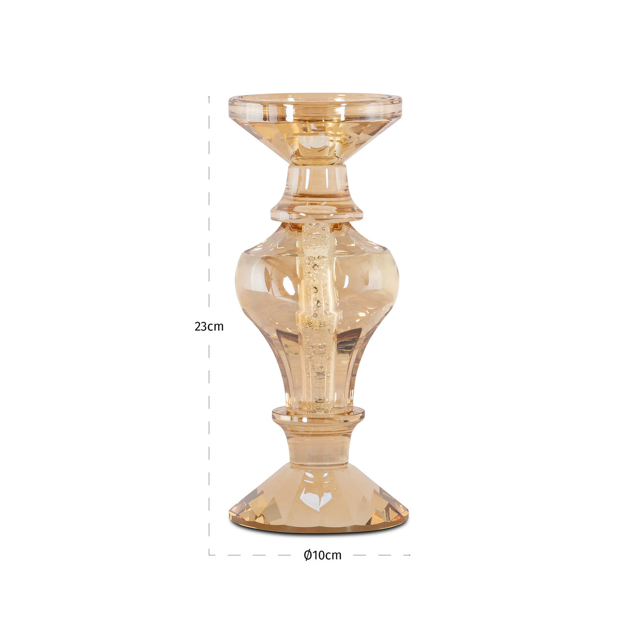 Svečturis Dilan amber small Richmond Interiors 23.5/10/10 cm ambra - N1 Home