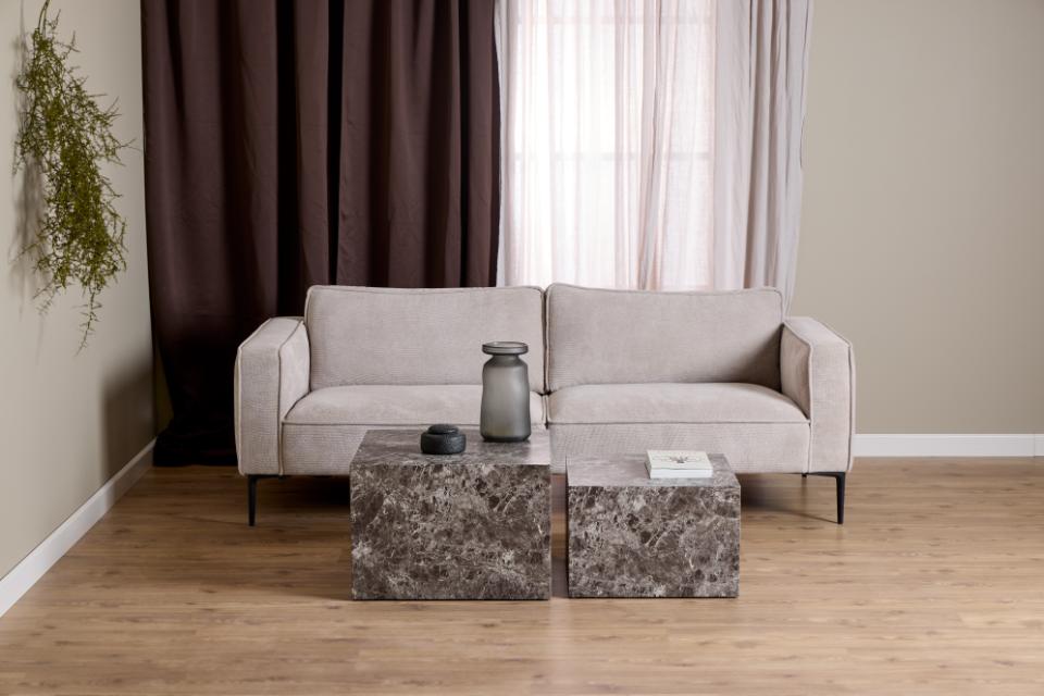 Kafijas galds Dia 58x58x40 cm; 50x50x33 cm gaiši brūns Emperador - N1 Home