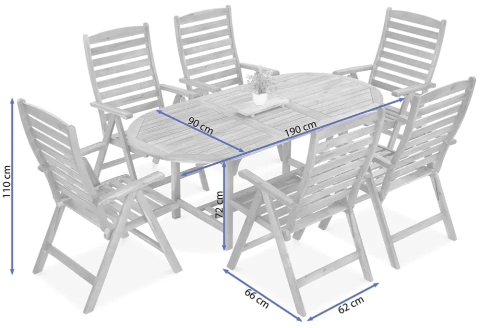 Koka dārza komplekts Akada Ovalle  akācija - N1 Home