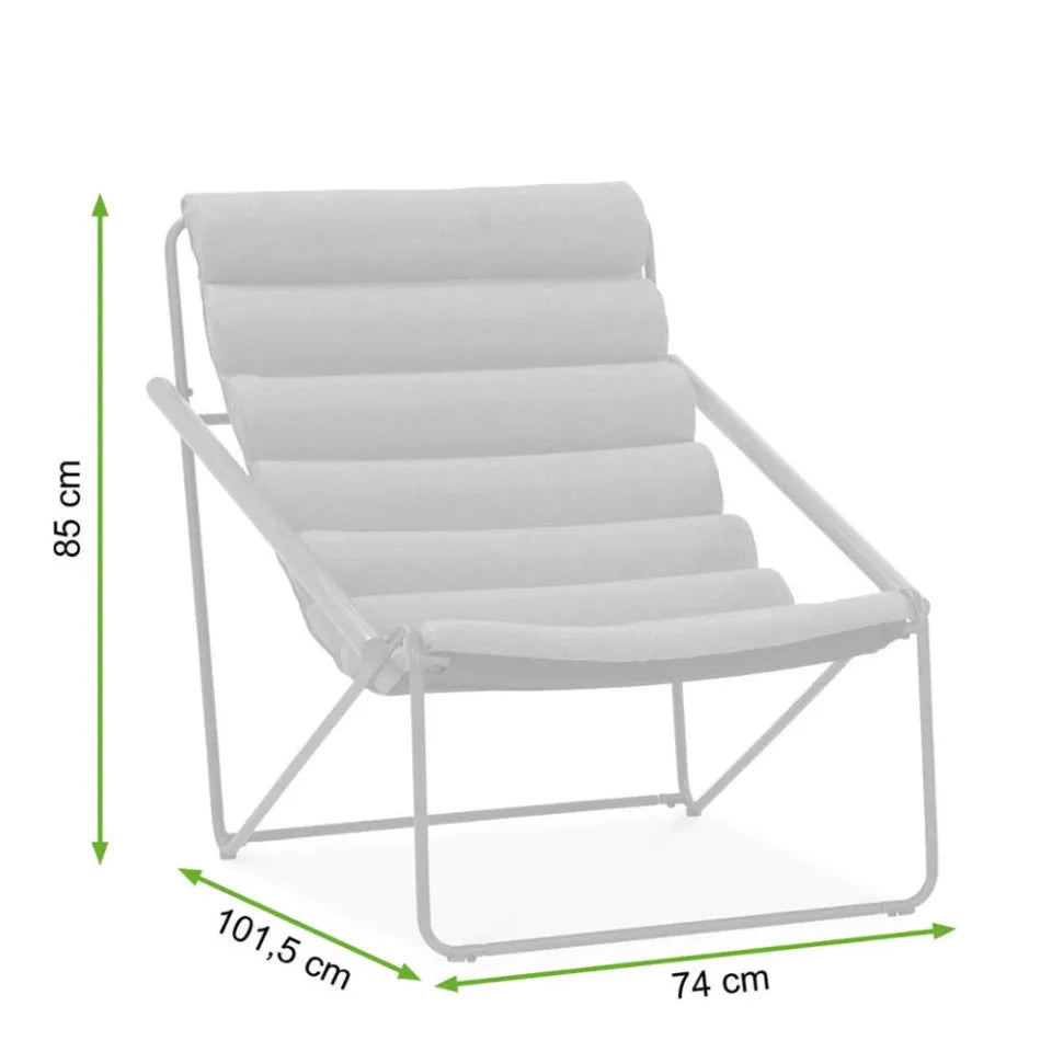 Dārza krēsls Artyk 74/101/85 cm gaiši pelēks - N1 Home