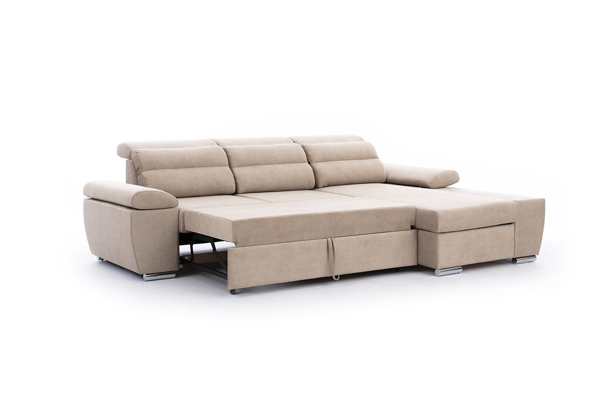 Dīvāns ART M  280/86-103/186 cm  bēšs - N1 Home