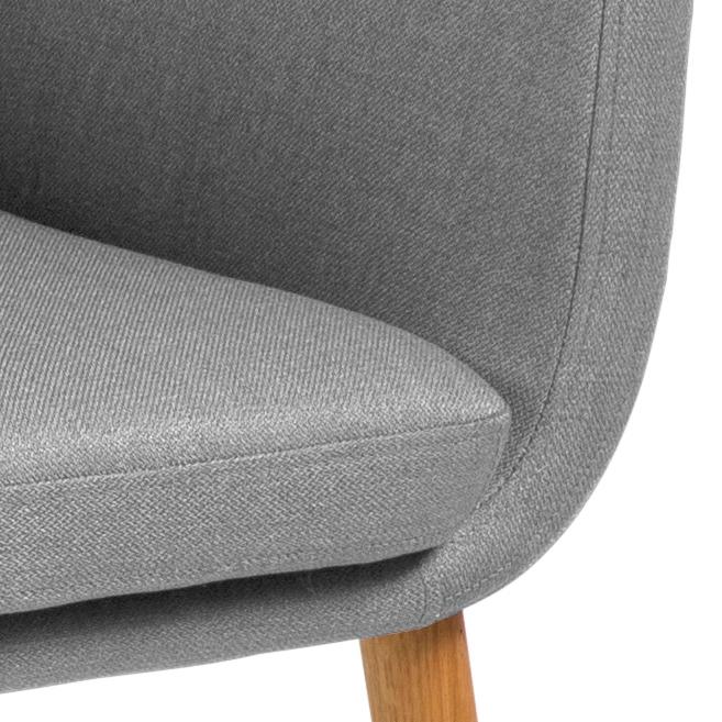 Krēsls Nor 58/58/84 cm gaiši pelēks/ozols - N1 Home