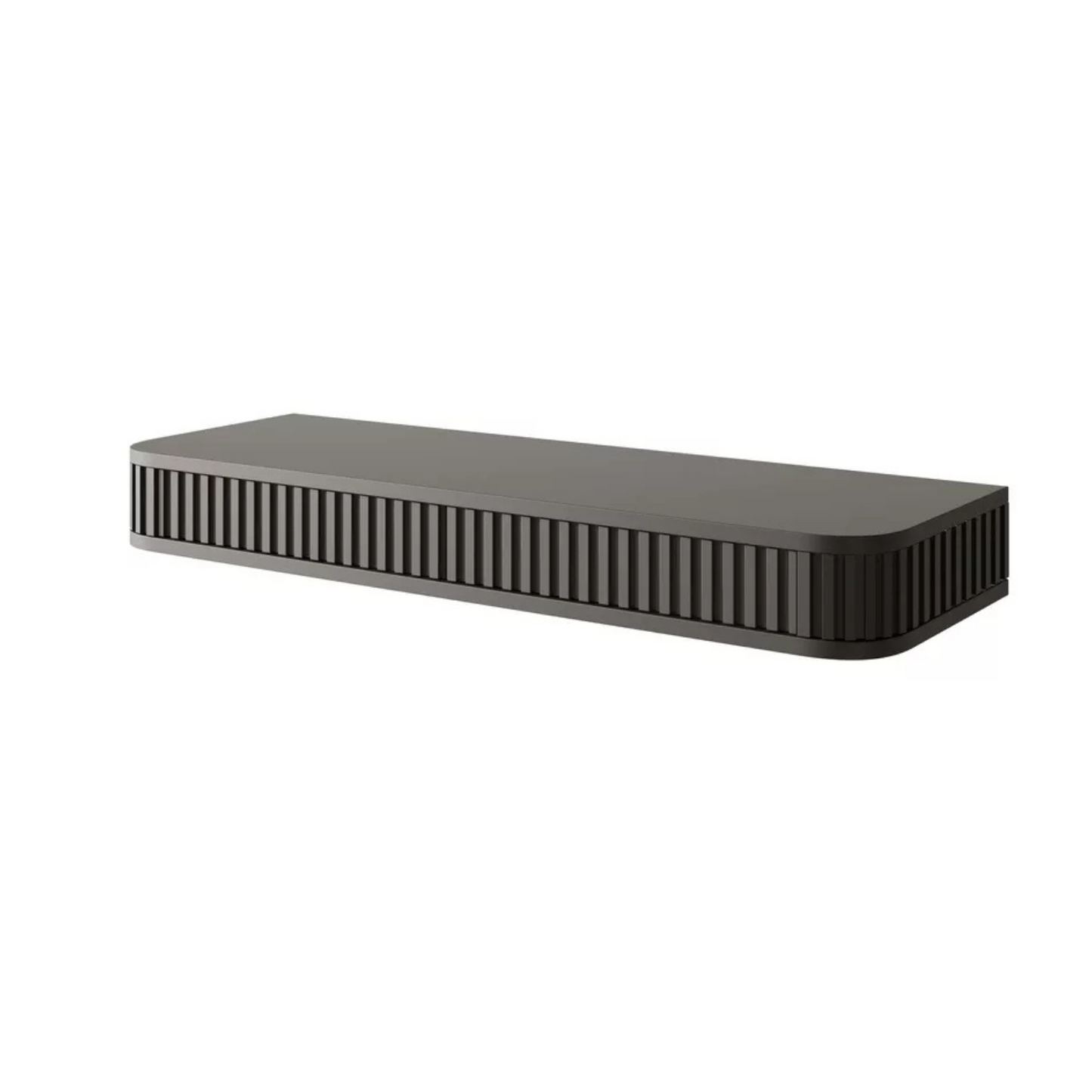 LOVORE Piekarināmais tualetes galdiņš ar rievām un divām atvilktnēm, 113 cm, melns - N1 Home