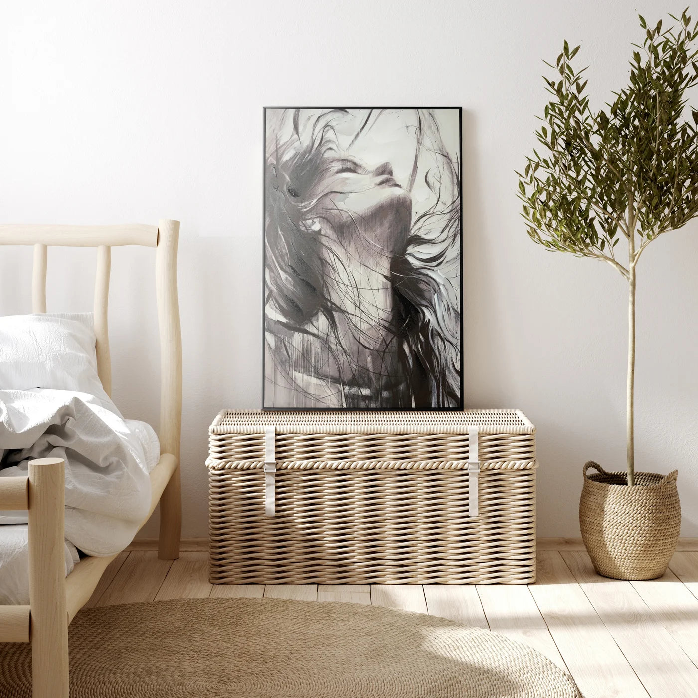 Glezna Aida 60/90 cm melns/pelēks - N1 Home