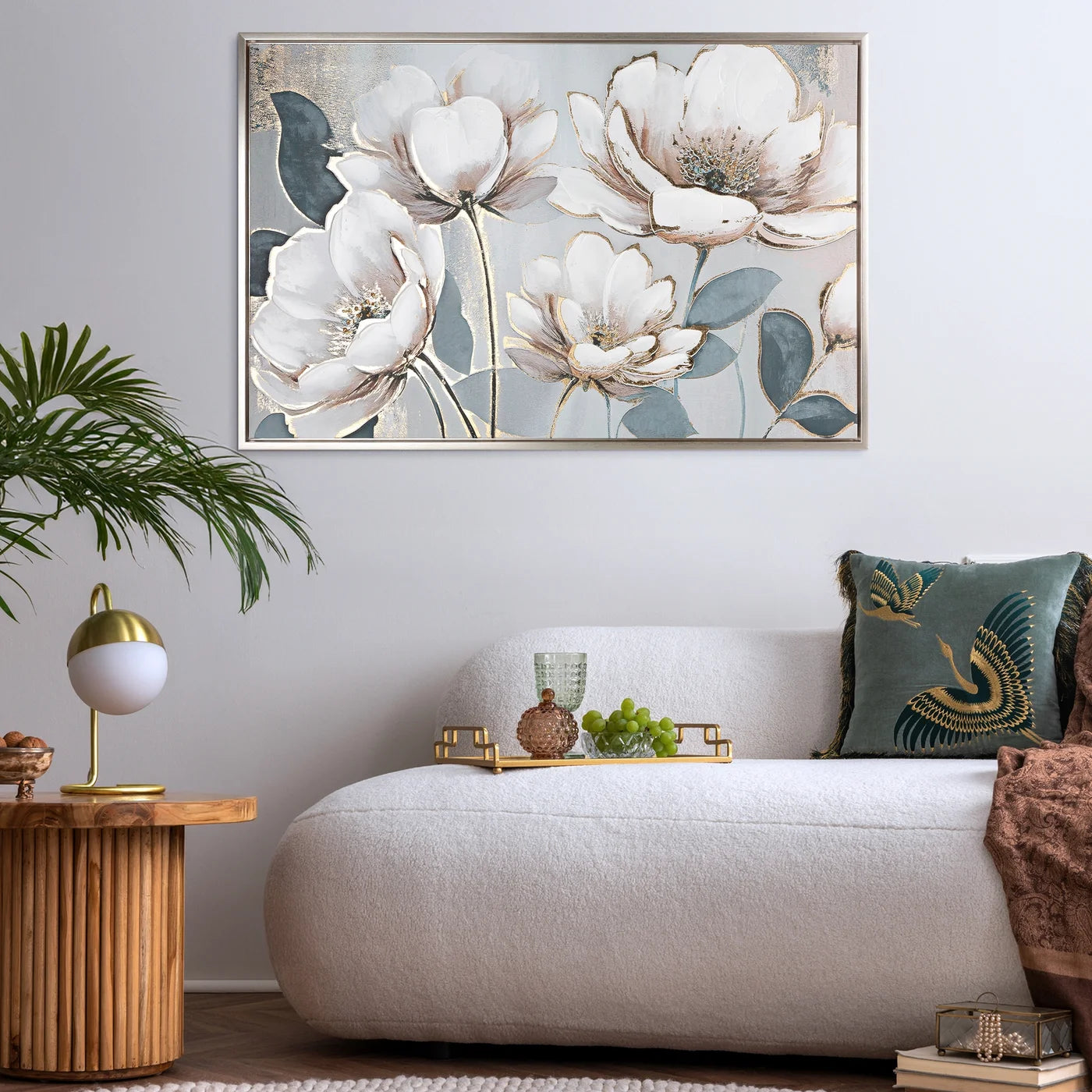 Glezna Piony 60/90 cm balts/debesjums - N1 Home