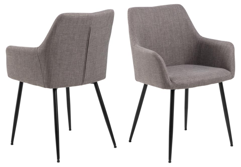 Krēsls Liz 59/59/85  cm gaiši pelēkbrūns - N1 Home