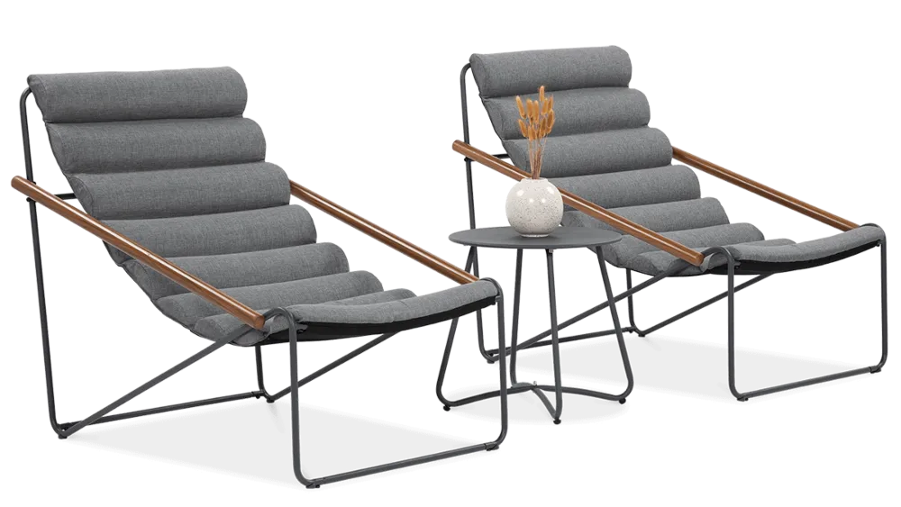 Balkona mēbeļu komplekts Arty tumši pelēks - N1 Home