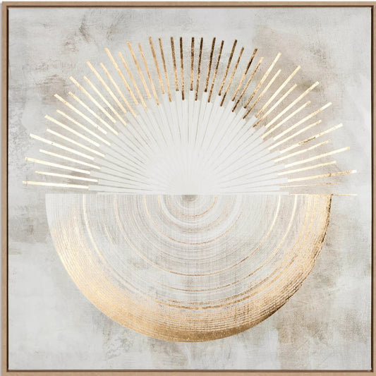 Glezna Saule 80/80 cm balts/zelts - N1 Home