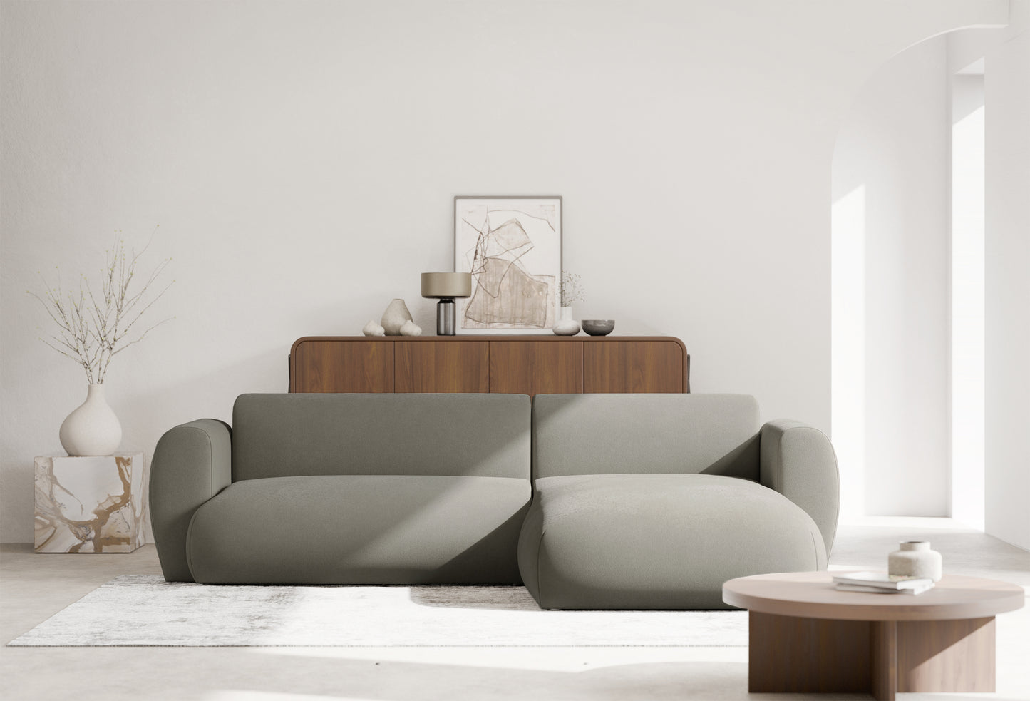 Dīvāns Emil 74/262/156 cm Storm 85