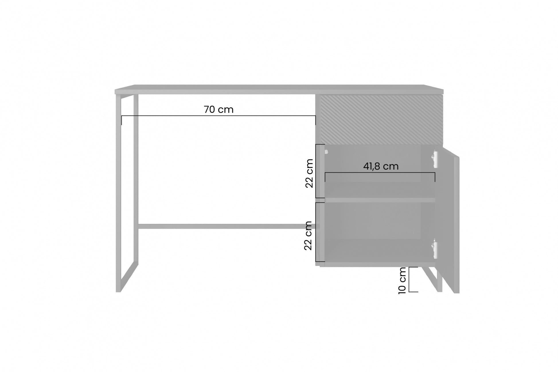 Rakstāmgalds Oslo 120/75/55 cm tumši/pelēks/ozols - N1 Home