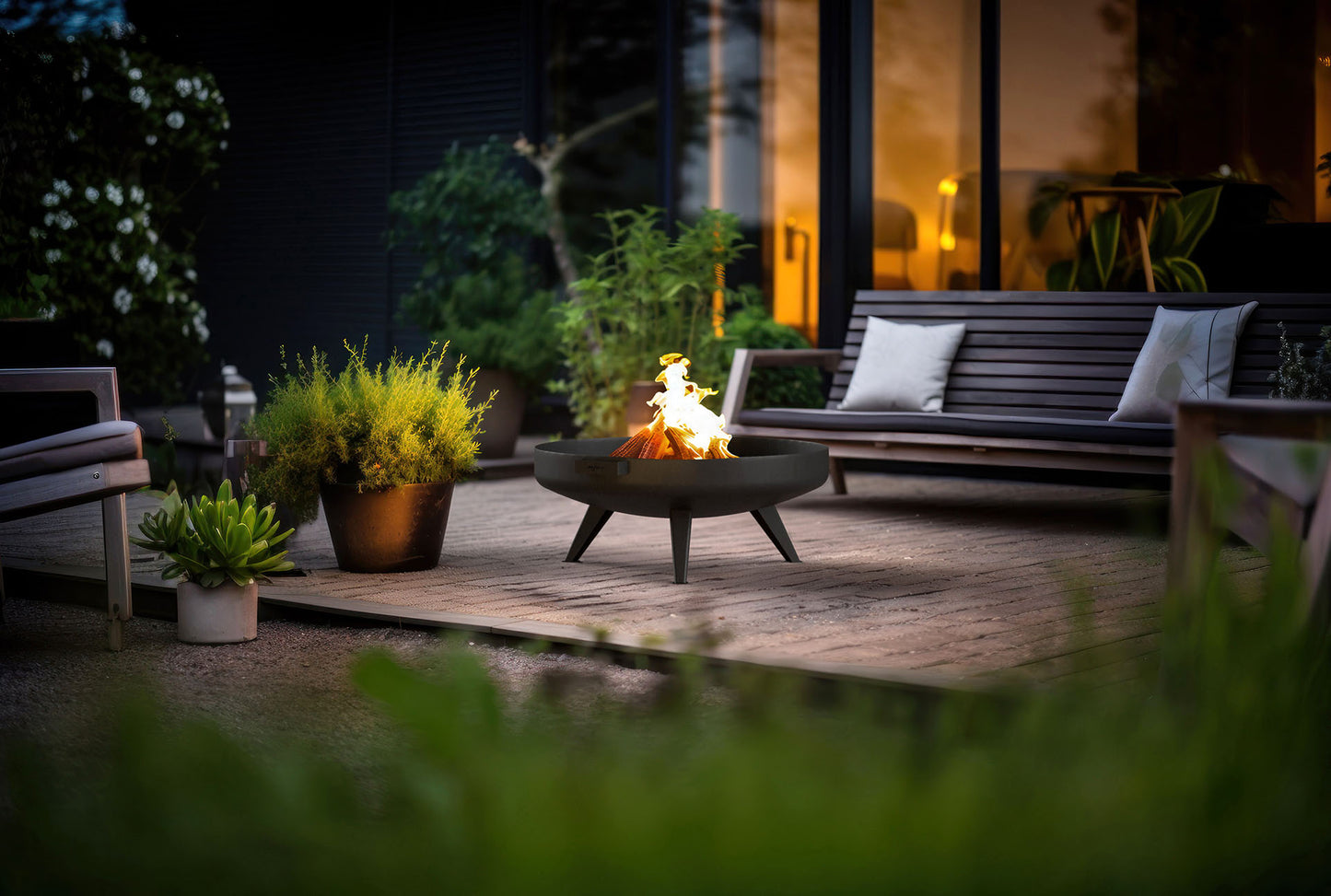 Dārza kamīns Mira 70/29; 100/30 cm melns - N1 Home