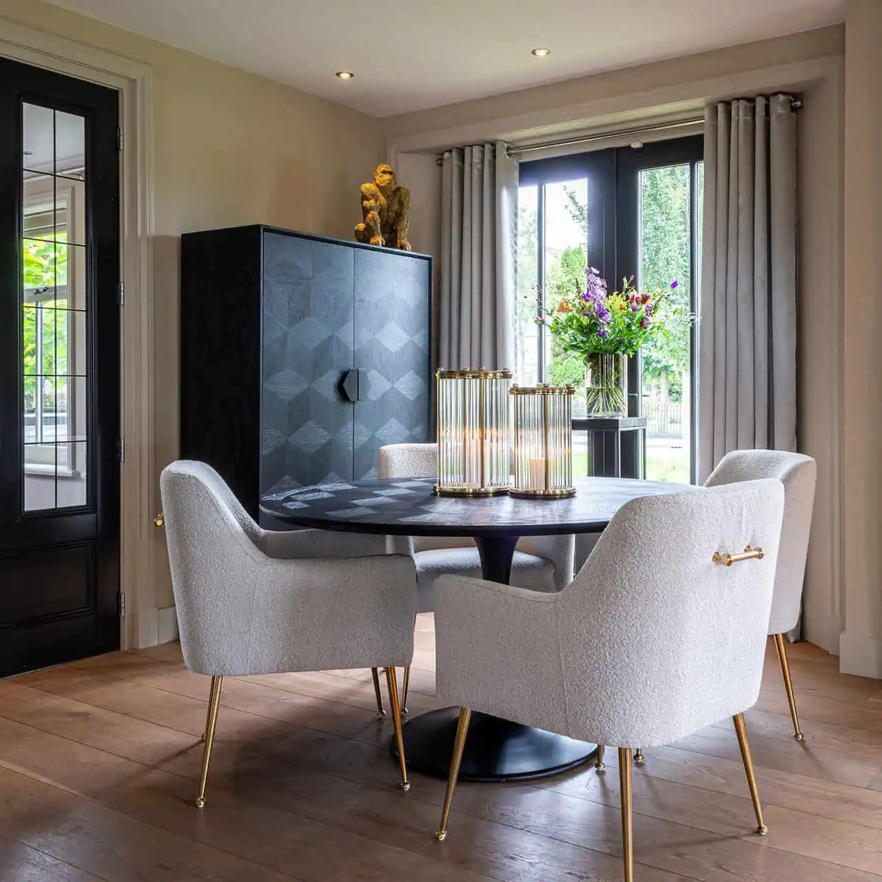 Pusdienu galds Blax Richmond Interiors 76/140/140 cm melns - N1 Home