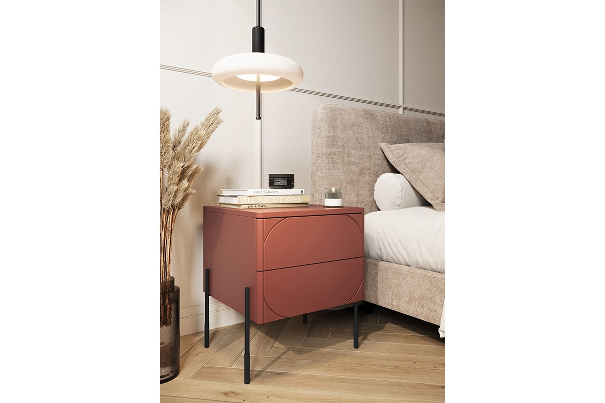 Naktsskapītis BARI 49/55/45 terrakota - N1 Home