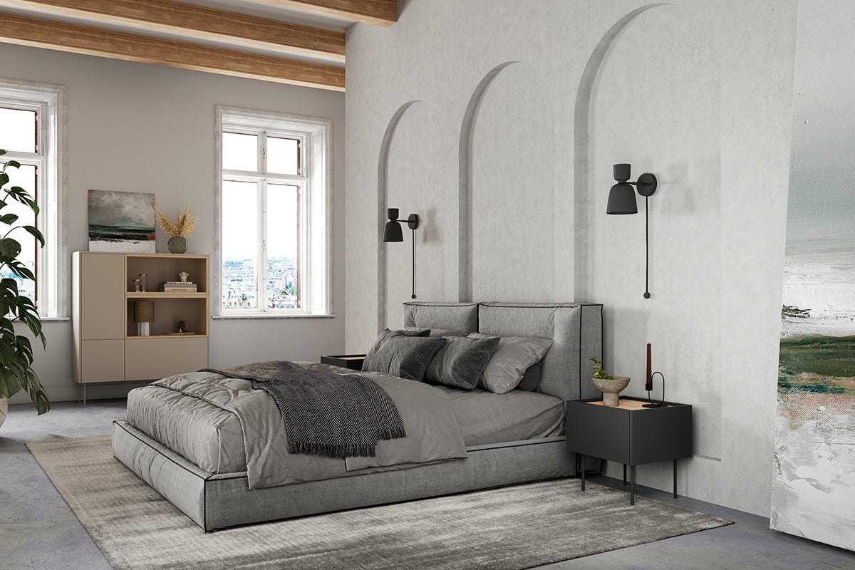 Naktsskapītis TURIN 45/45/40 melns - N1 Home