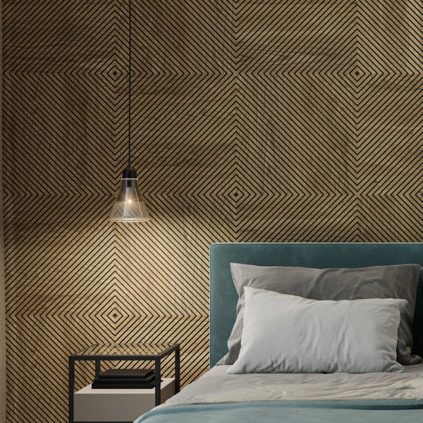 Frēzēti paneļi Grana 60/60 cm  Amerikāņu valrieksts