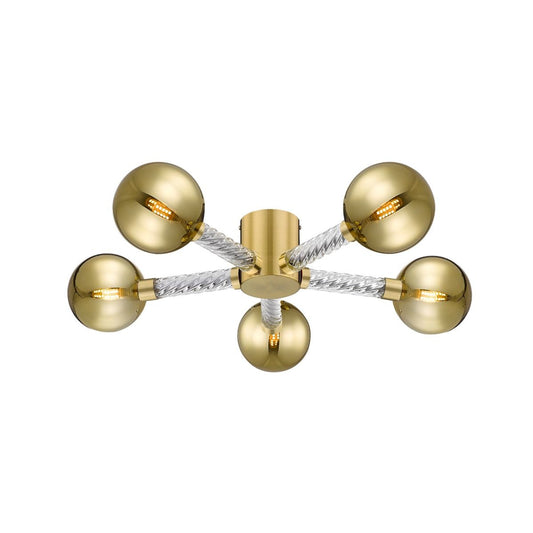 Piekaram lampa Midls 13/58/58 cm zelts