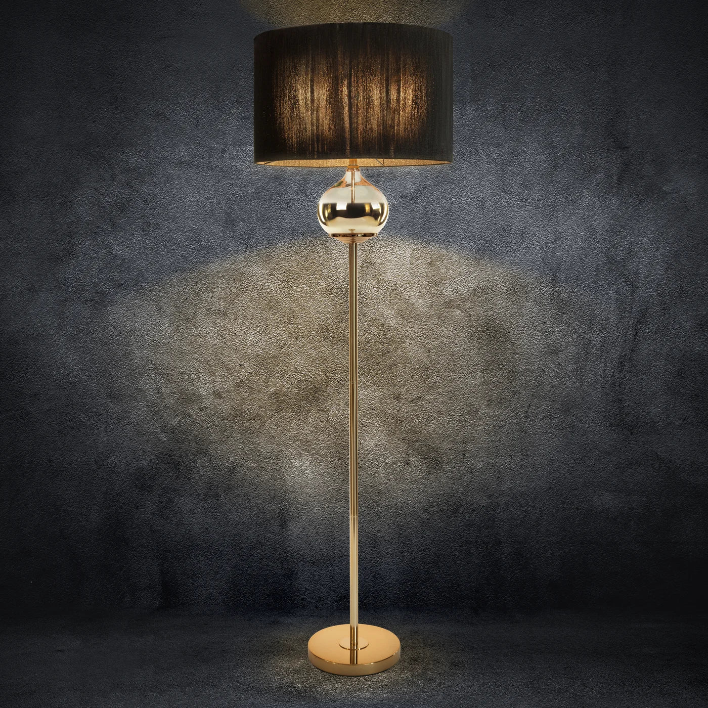 Stāvlampa Caro 50 x 159 cm melns/zelts - N1 Home