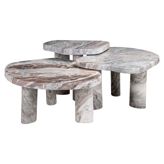 Kafijas galds Camino (Set of 3) Richmond Interiors 33/81/65 cm Blush beige
