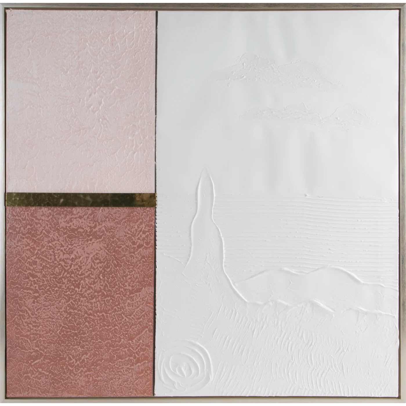 Glezna Geometry 80/80 cm balts/rozā - N1 Home