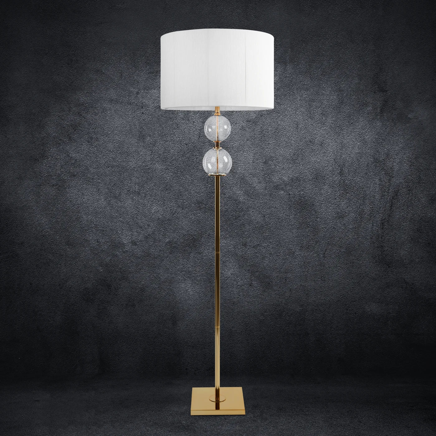 Stāvlampa Aria 50/167 cm balts/zelts - N1 Home