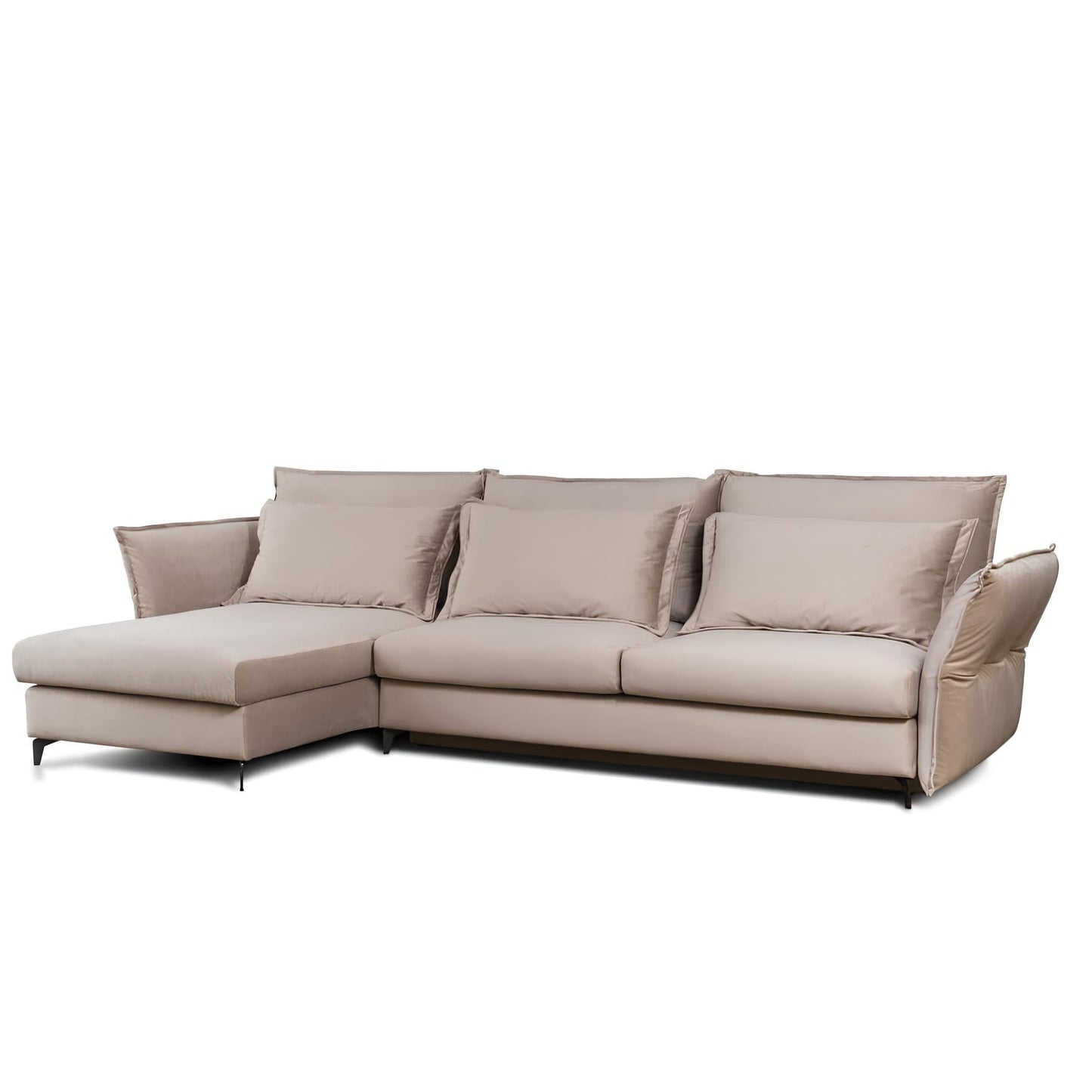 Dīvāns Carmen Corner S2 Befame 318/187/101 cm bēšs - N1 Home