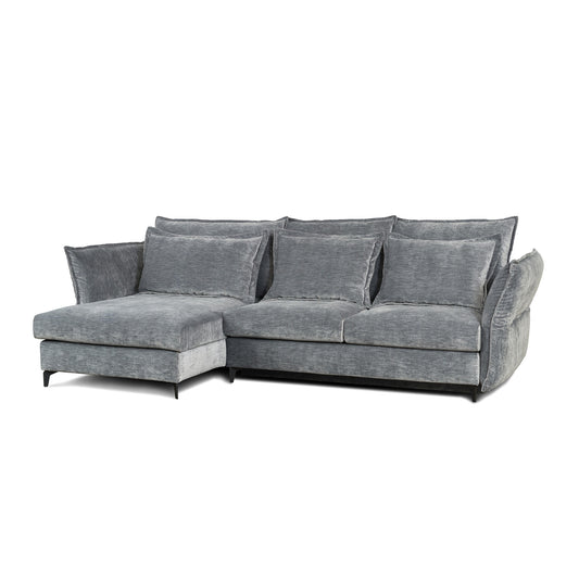 Dīvāns Carmen Corner S2 Befame 318/187/101 cm pelēks - N1 Home