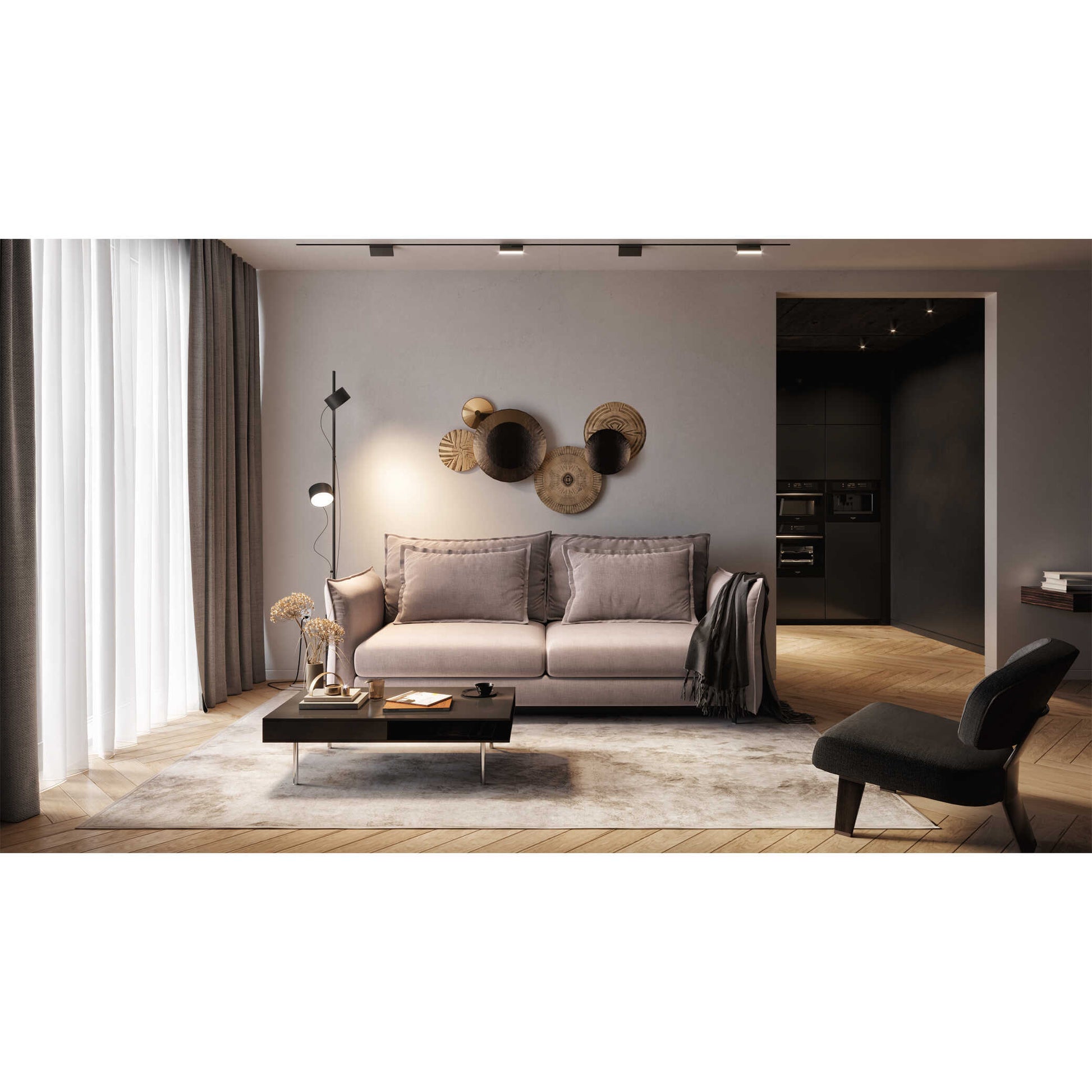 Dīvāns Carmen Befame 101/230/115 cm zils - N1 Home