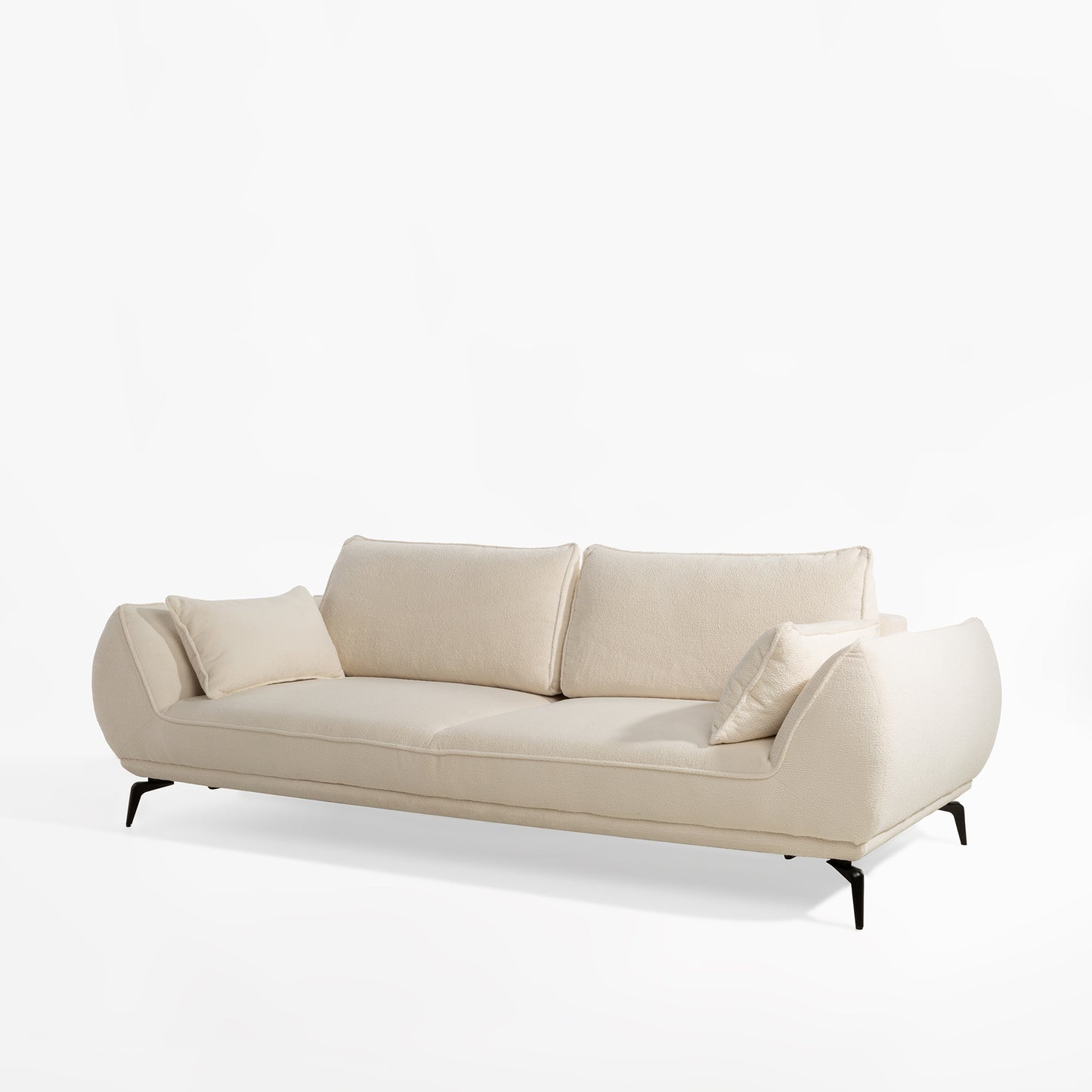 Dīvāns Cavi 86/118/249 cm krēms, pelēks - N1 Home