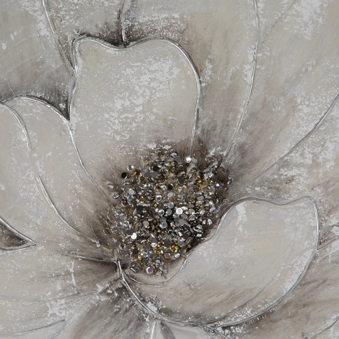 Glezna Flower 50/50 cm pelēks/sudraba - N1 Home