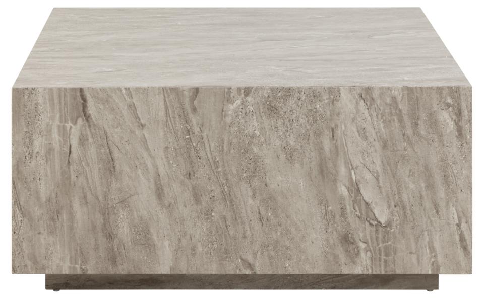 Kafijas galds Dia 90x90x42 cm pelēks marmors River - N1 Home