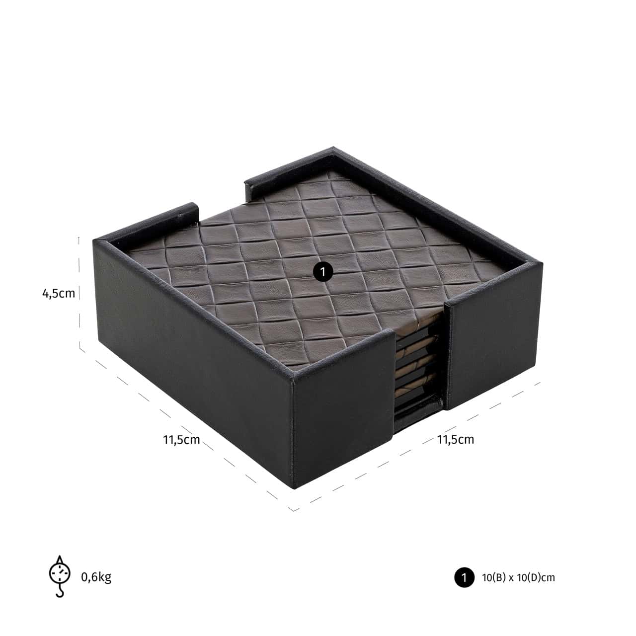 Vīna un bāra aksesuārs Yora Richmond Interiors 10/10/4 cm melns