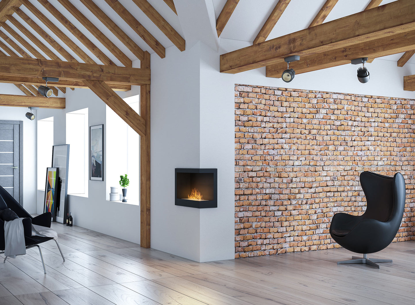 Biokamīns Cornia 60/45/24 cm melns - N1 Home