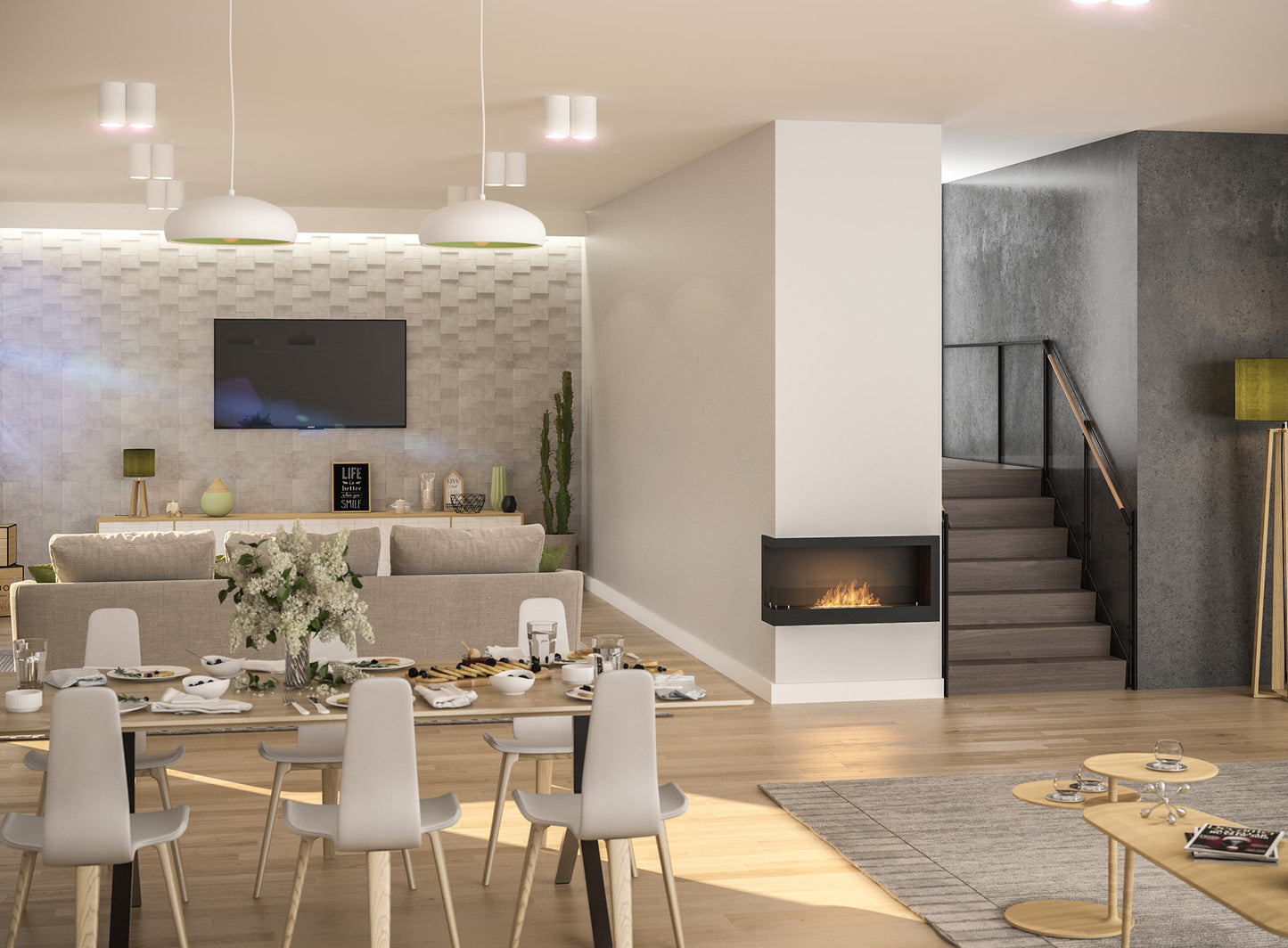 Biokamīns Cornia 90/45/24 cm melns - N1 Home