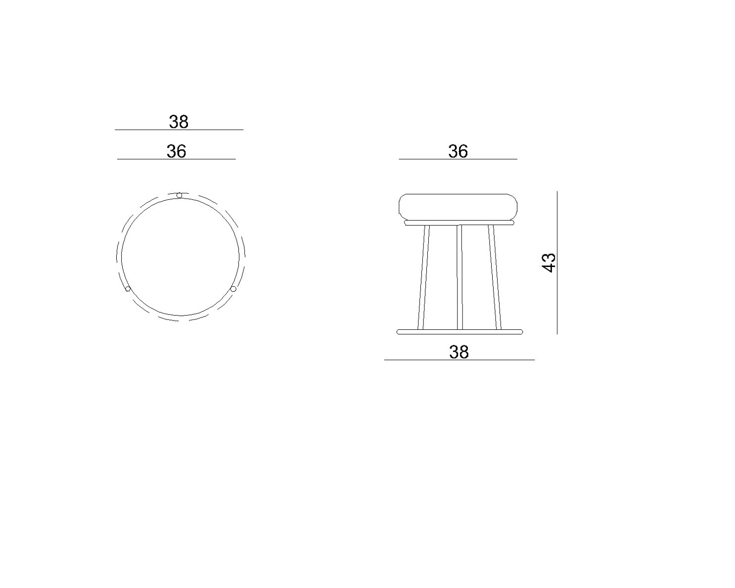 Krēsls Burt S eko āda 43/38/38 cm pelēks - N1 Home