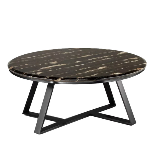 Kafijas galdiņs Dot Design Vinclar marmors 91x40 cm Melns marmors / Melns - N1 Home