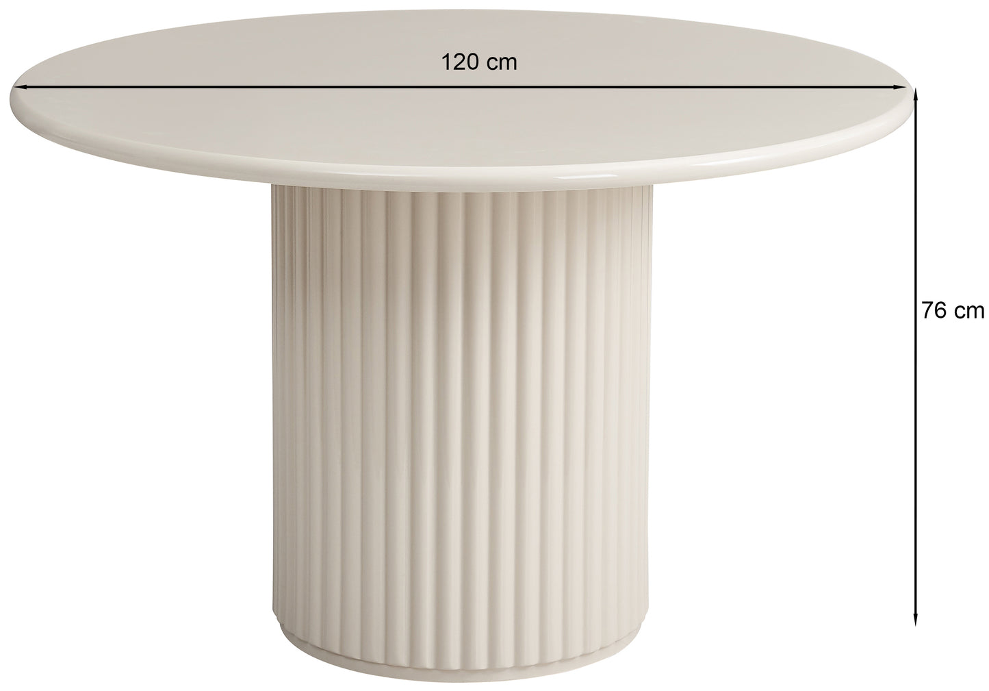 Galds Prino 120/120/76 cm zaļs