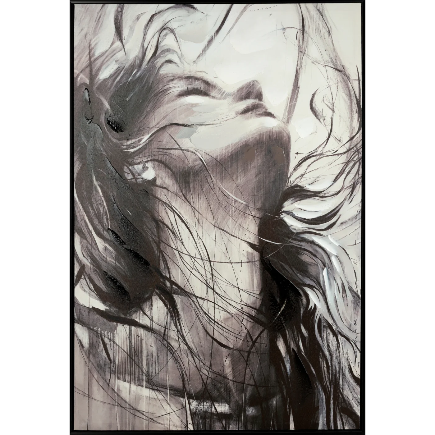 Glezna Aida 60/90 cm melns/pelēks - N1 Home