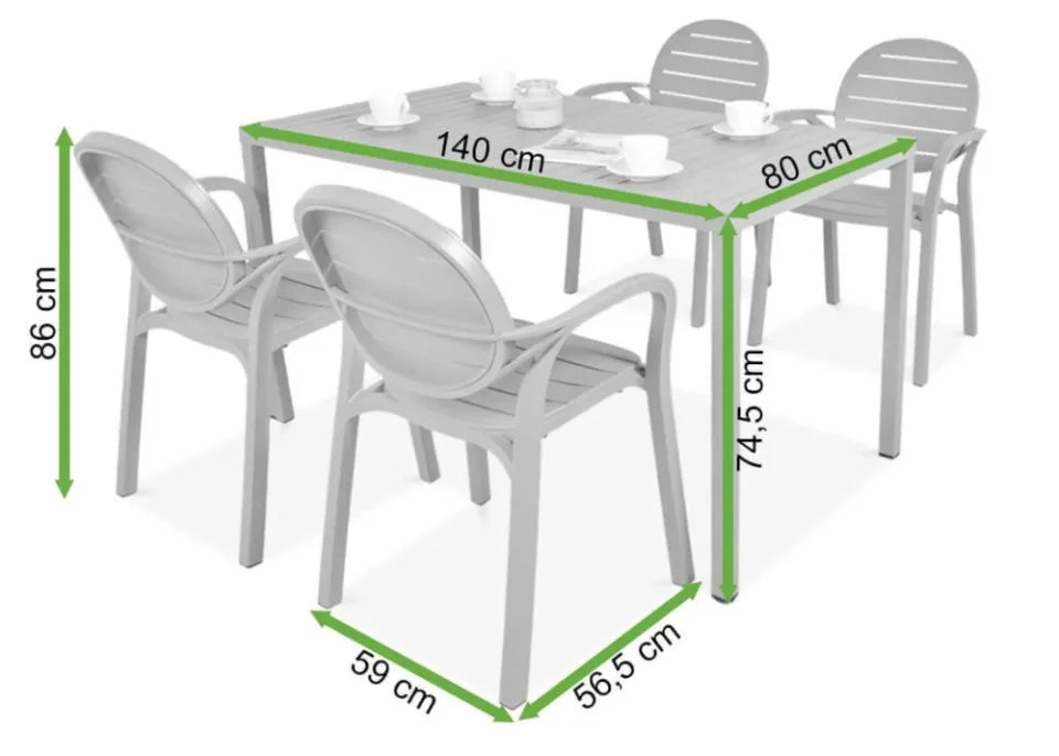 Dārza komplekts Narvi Palmy bianko - N1 Home