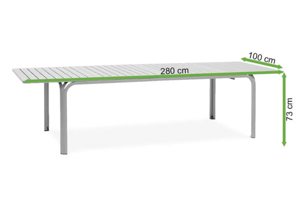 Galds Naro Apoli 210/100/73; 140/100/73 cm blanko - N1 Home