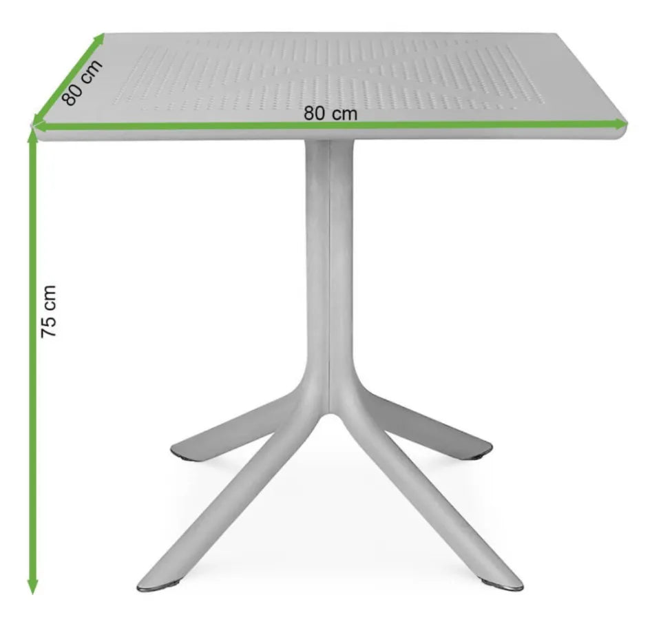 Galds Naro Cli 80/80/75 cm blanko - N1 Home