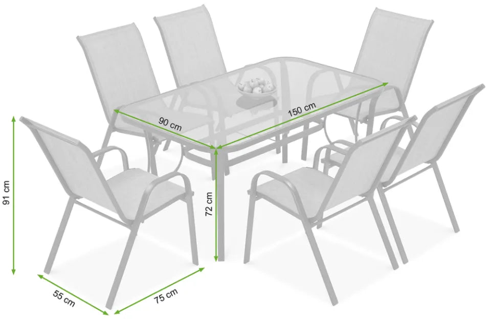 Dārza mēbeles Bologs pelēks - N1 Home