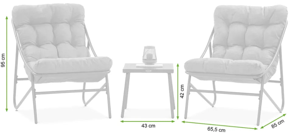 Dārza komplekts Caspi bēšš - N1 Home