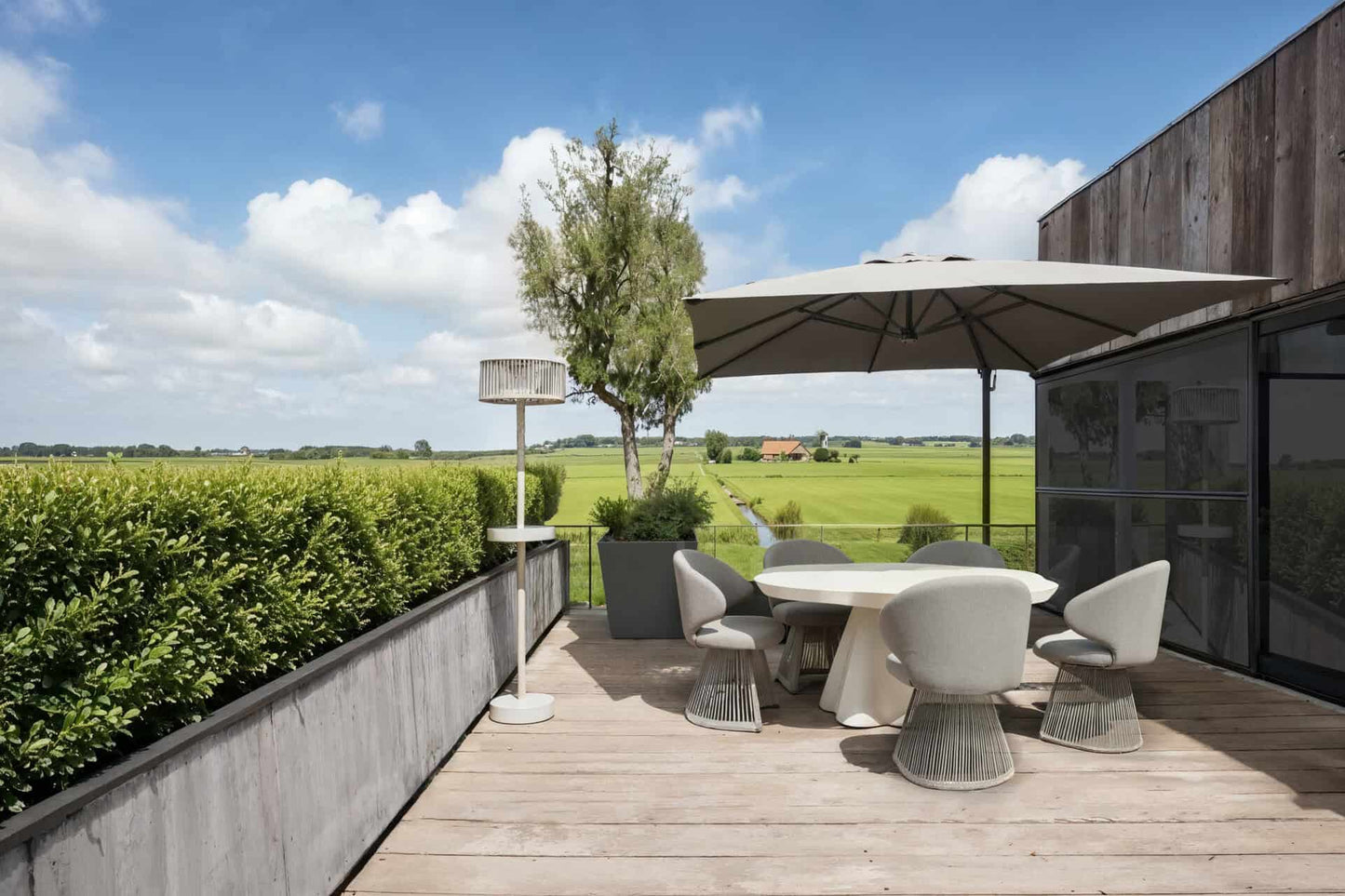 Āra stāvlampa Lunar Richmond Interiors 40/152/40 cm gaiši bēšs