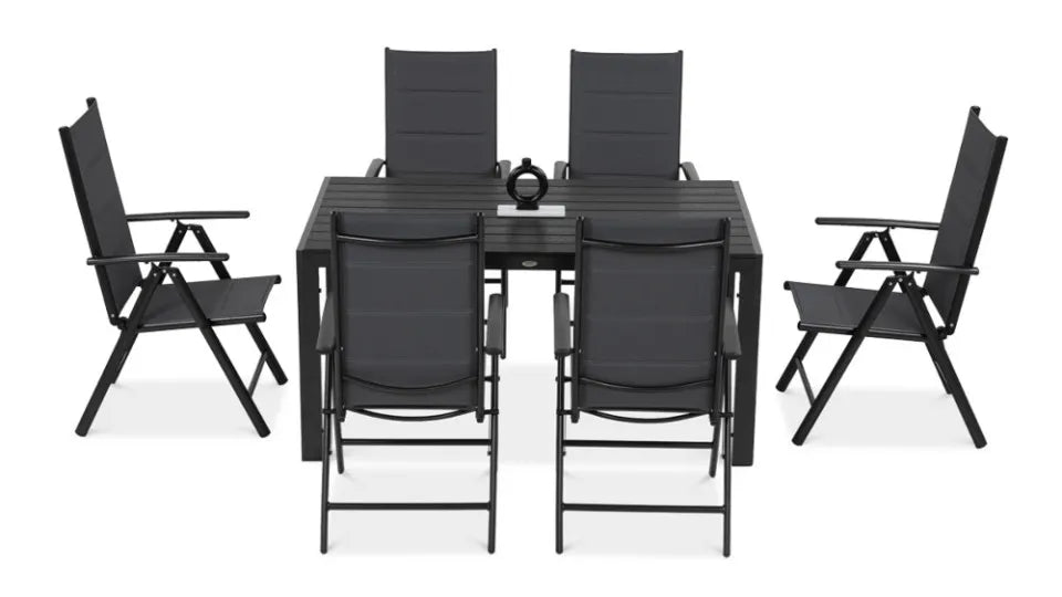 Dārza mēbeles Sidny melns/pelēks - N1 Home