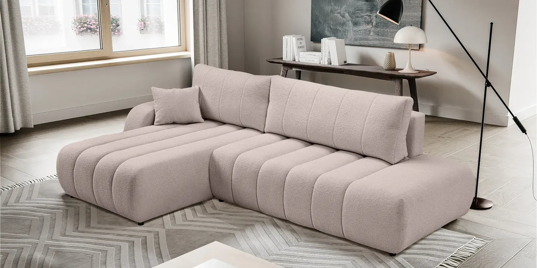 Dīvāns Baloos 276/88/176 cm pelēks - N1 Home