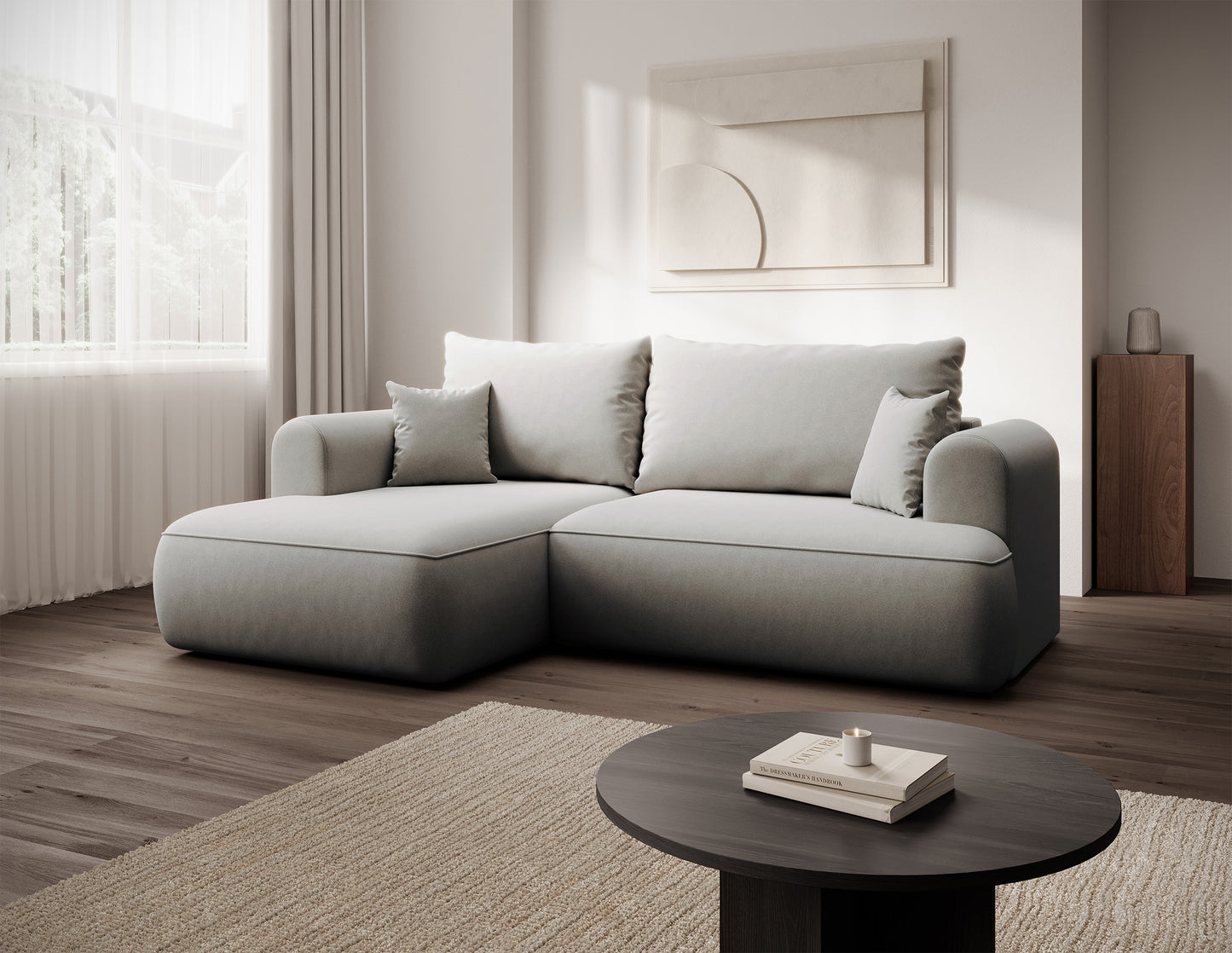 Dīvāns Ovors mini 238/93/156 cm Castel 80 - N1 Home