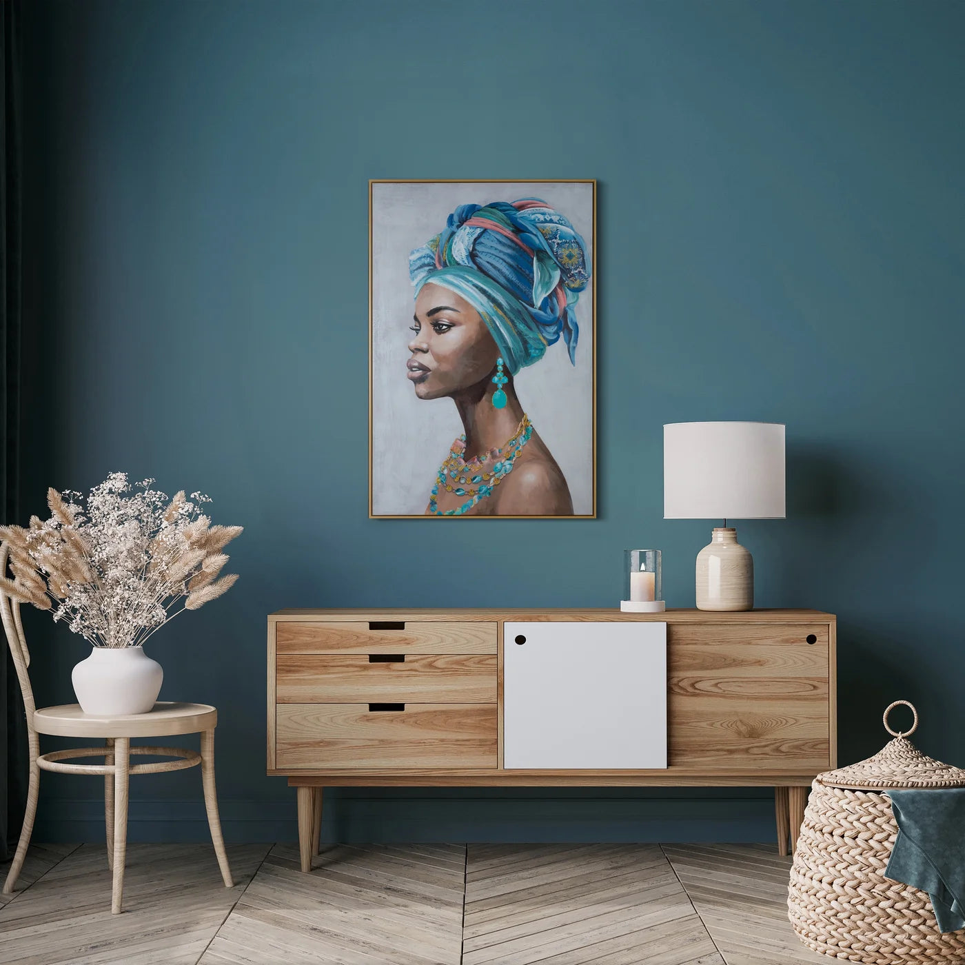 Glezna Tonya A 80/120 cm pelēks/debesjums - N1 Home