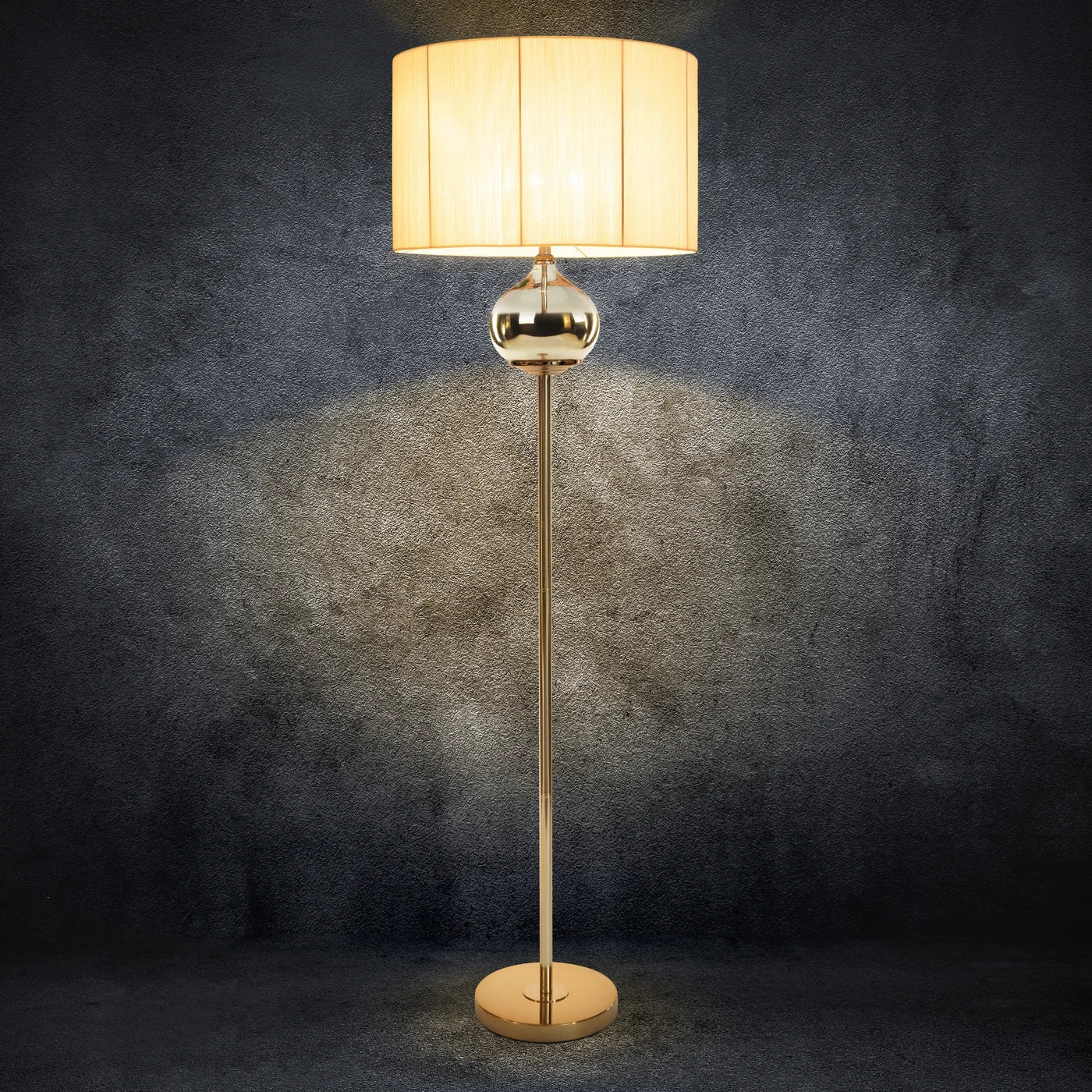 Stāvlampa Caro 50 x 159 cm balts/zelts - N1 Home