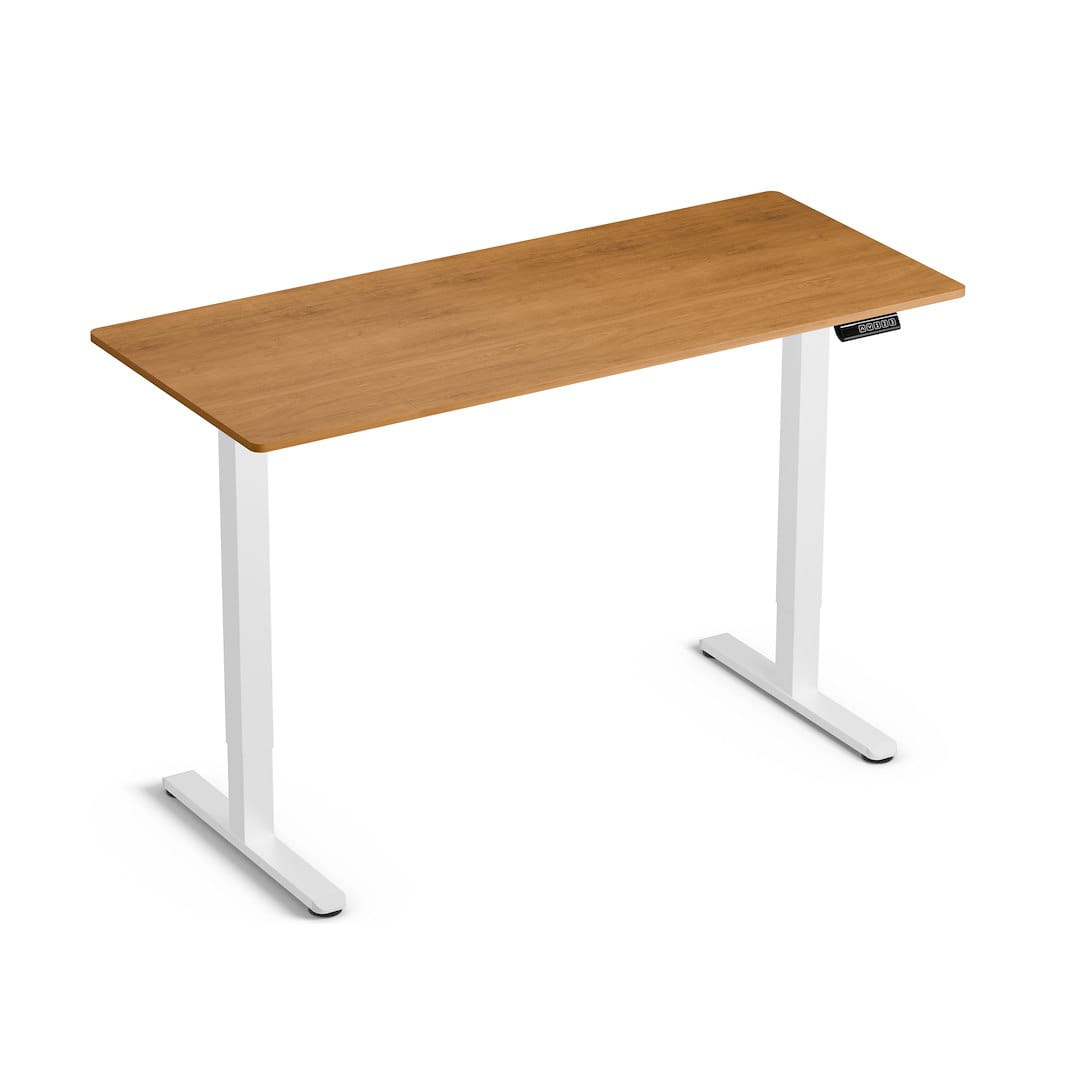 Biroja galds ContLite 140/60/72-118 cm balts/koks - N1 Home