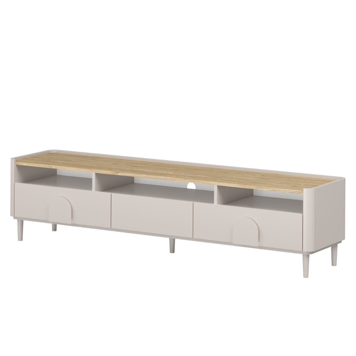 TV skapis Amil 200/48/48 cm Kašmirs / Eļļots ozols - N1 Home